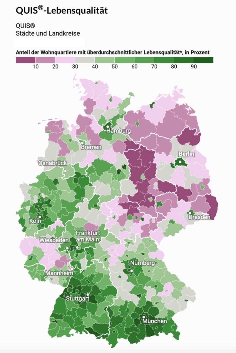 München hat die beste Lebensqualität