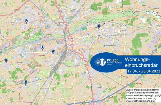 POL-HAM: Wohnungseinbruchsradar Hamm für die Woche vom 17. April bis 23. April