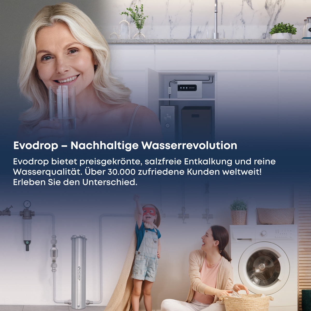 Effiziente Entkalkung durch den Einsatz von natürlicher Apfelsäure / Die Schweizer Wassertechnologie-Firma Evodrop entwickelte die womöglich bekannteste Alternative zu Salzanlage