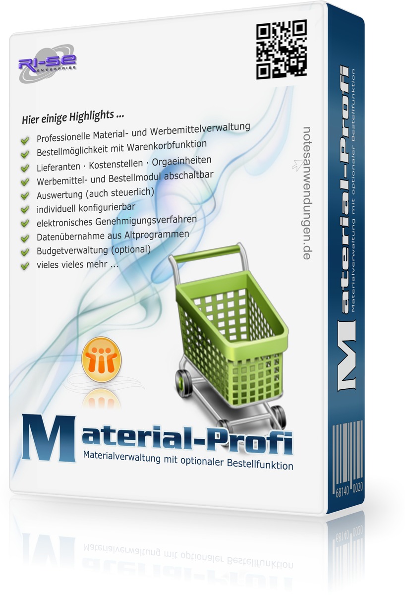 Materialverwaltung, Lagerverwaltung und Bestellsoftware für Notes