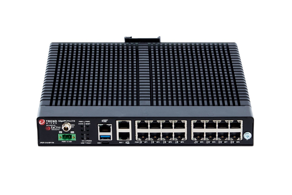 TXOne Networks präsentiert neue Cybersecurity-Lösung EdgeIPS Pro 216 zur erweiterten Sicherung von OT-Kernnetzwerken / Neues IPS Array mit hoher Port-Dichte erfüllt die speziellen Anforderungen von KMUs bei der Cyberabwehr