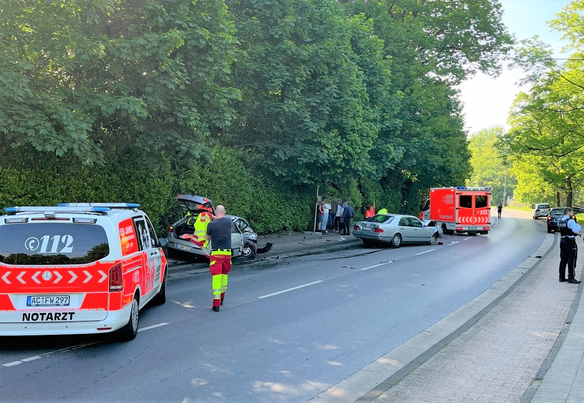 POL-AC: Zwei Schwerverletzte bei Verkehrsunfall