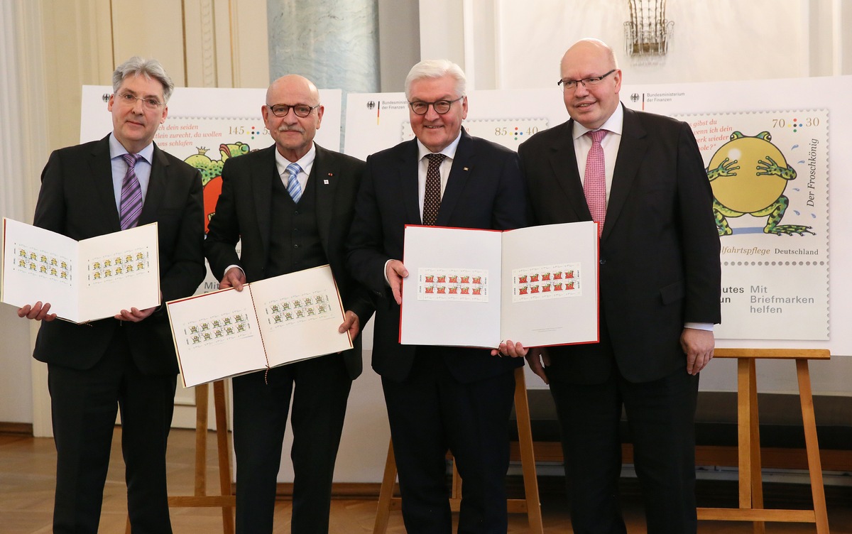 Präsentation der Wohlfahrtsmarken in Schloss Bellevue