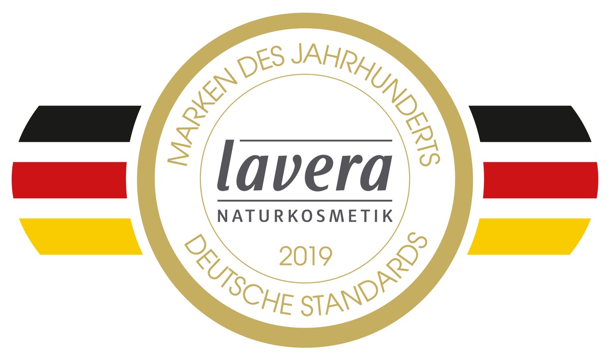 Jury Deutsche Standards wählt Pionier lavera exklusiv als Marke des Jahrhunderts und als Die Naturkosmetik aus