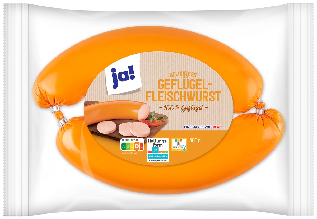 Firma OVO Vertriebs-GmbH ruft „ja! Delikatess Geflügelfleischwurst, 500g“ zurück