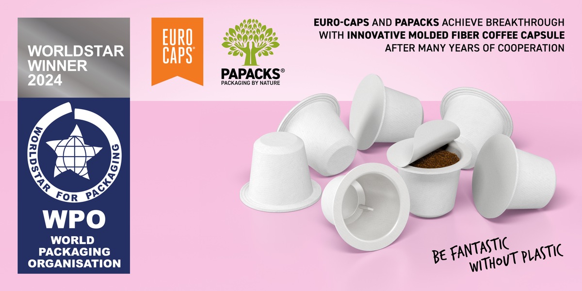 100-Millionen-Kaffeekapseln-Deal: PAPACKS und EURO-CAPS erobern mit plastikfreier Innovation den Markt und gewinnen den renommierten WorldStar Packaging Award