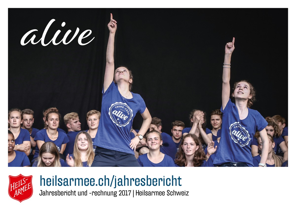 &quot;alive&quot; - der Jahresbericht 2017 der Heilsarmee ist jetzt online