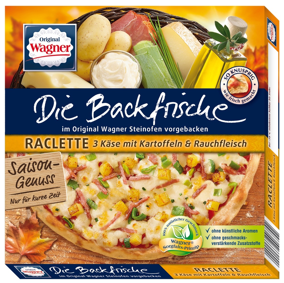 Brandneu vom Pizza-Spezialisten Wagner: Die Backfrische &quot;Saison-Genuss Raclette&quot; (mit Bild)