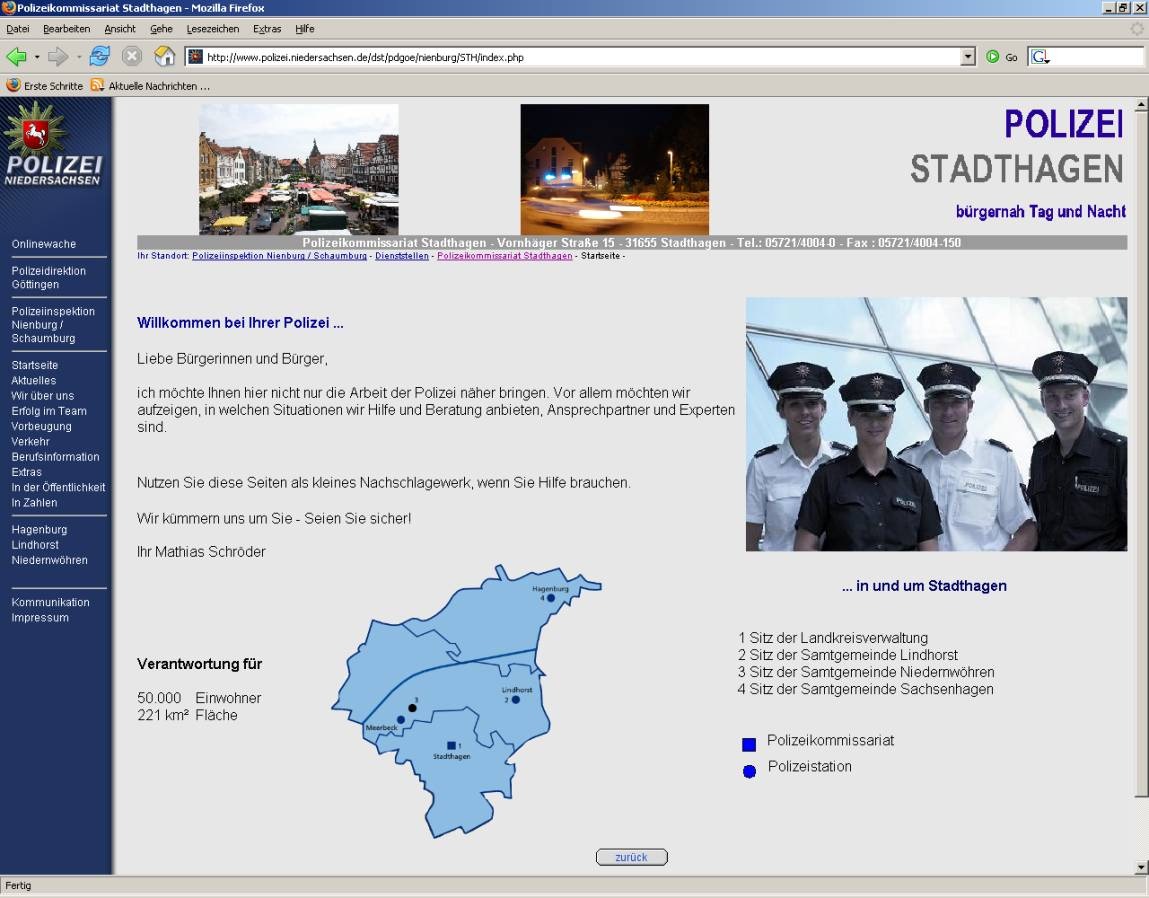 POL-STH: Polizei Stadthagen mit eigener Internetpräsenz
