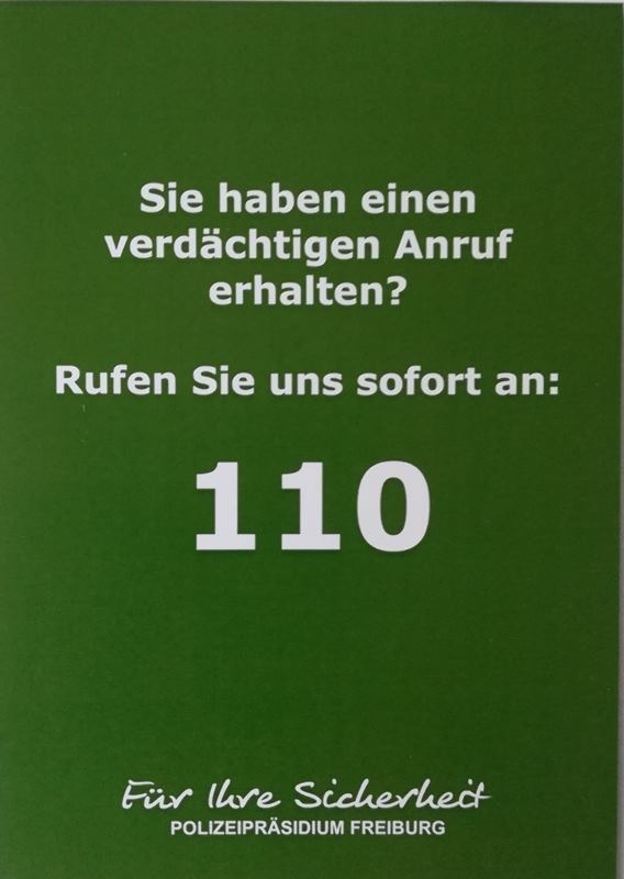 POL-FR: Landkreis Waldshut: Sicherheitskooperation zwischen der Caritas Hochrhein  und der Polizei - Polizei warnt vor übler Betrugsmasche