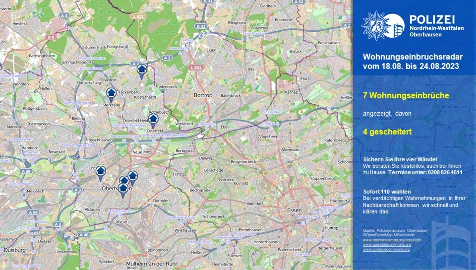 POL-OB: Wohnungseinbruchsradar für Oberhausen