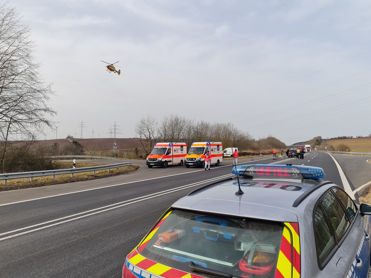 POL-PDWIL: Wendemanöver auf der A 60 führt zu Unfall mit Personenschaden