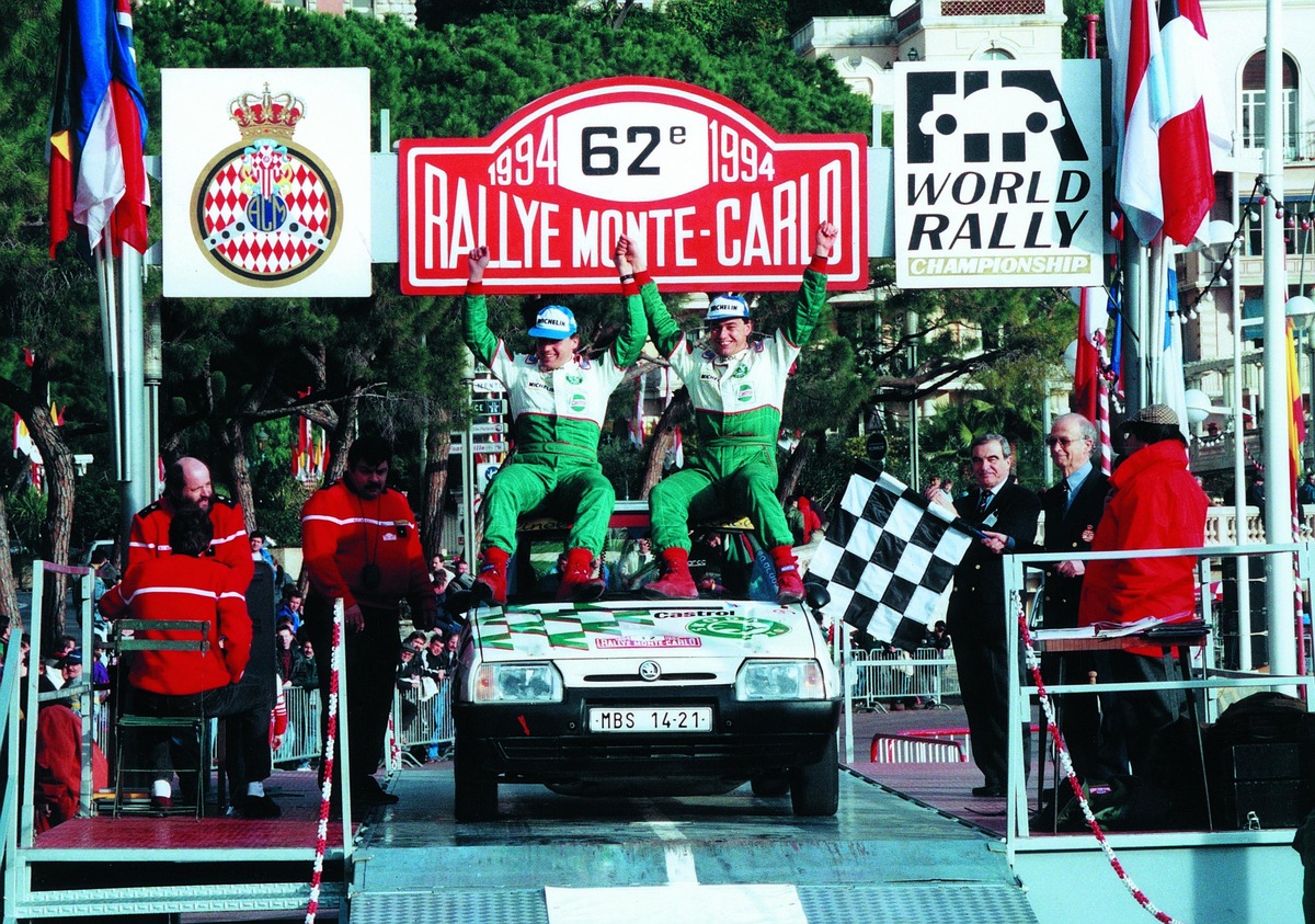 Siegesserie bei der Rallye Monte Carlo: Vor 30 Jahren gewann der Skoda Favorit zum vierten Mal in Folge seine Klasse