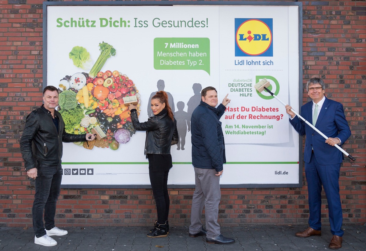 Lidl und die Deutsche Diabetes-Hilfe informieren mit bundesweiter Plakataktion zum Weltdiabetestag (FOTO)