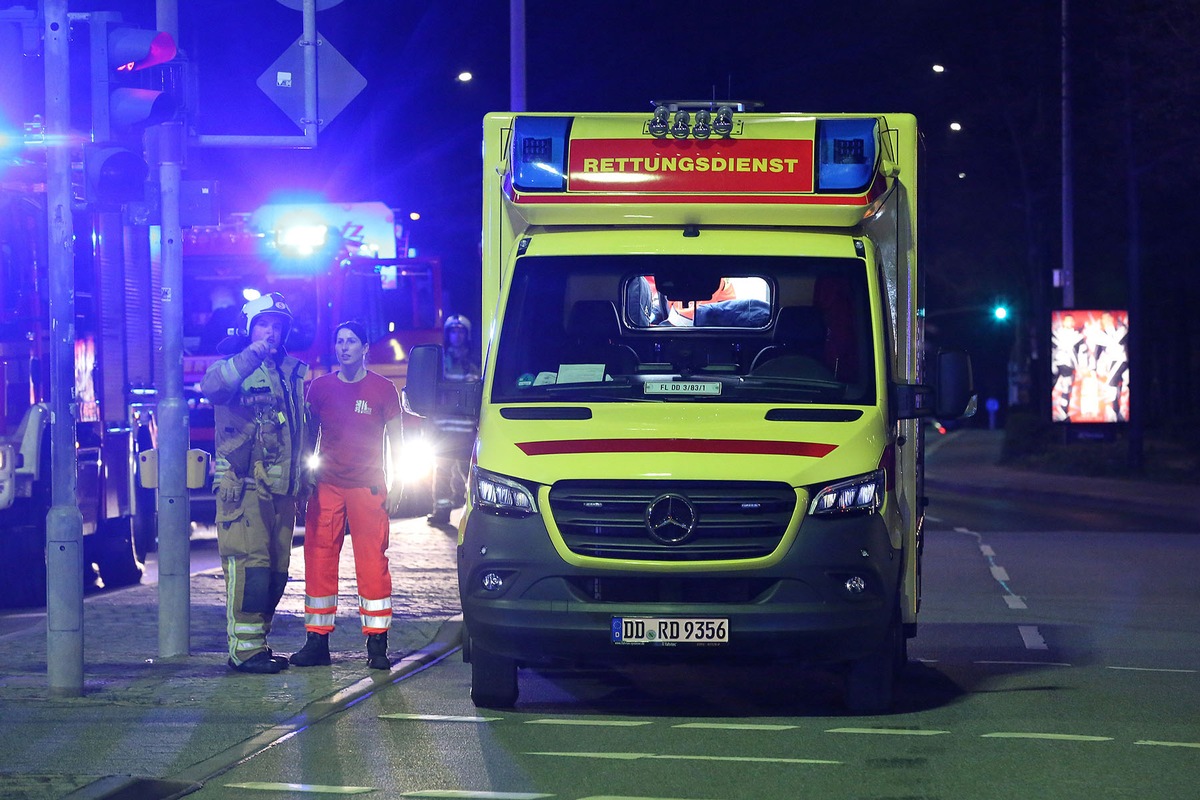 FW Dresden: Informationen zum Einsatzgeschehen der Feuerwehr Dresden vom 22. April 2023