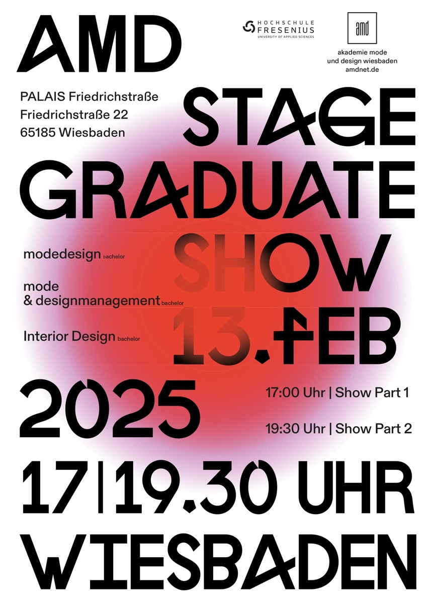 Einladung zur Graduate Fashionshow der AMD Akademie Mode &amp; Design am 13. Februar in Wiesbaden