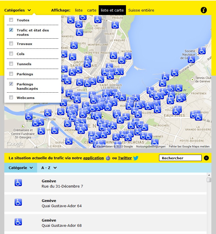 Trouver plus facilement des places de parc pour personnes handicapées