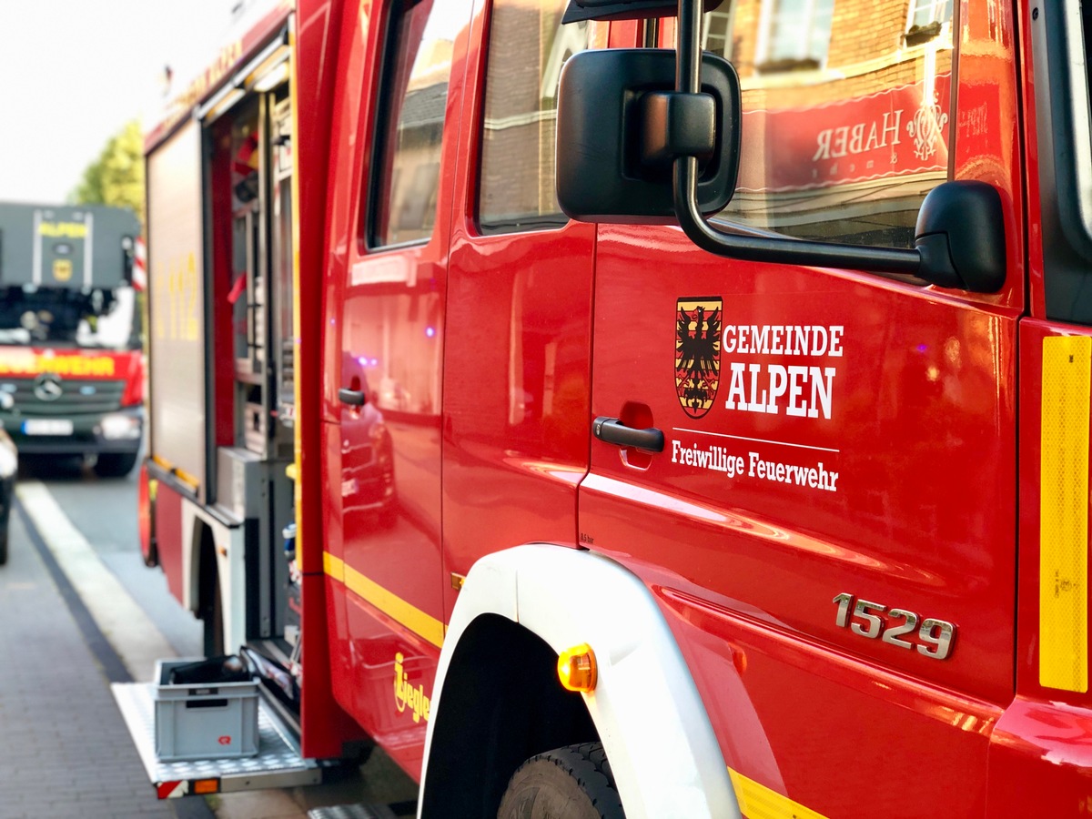 FW Alpen: Ausgelöste Brandmeldeanlage