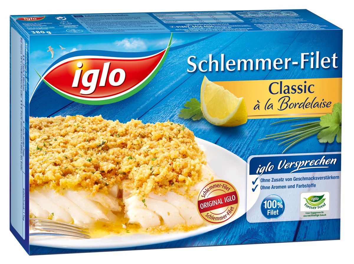 Ein Hoch auf das Original: iglo präsentiert sein Schlemmer-Filet in neuem Gewand (BILD)