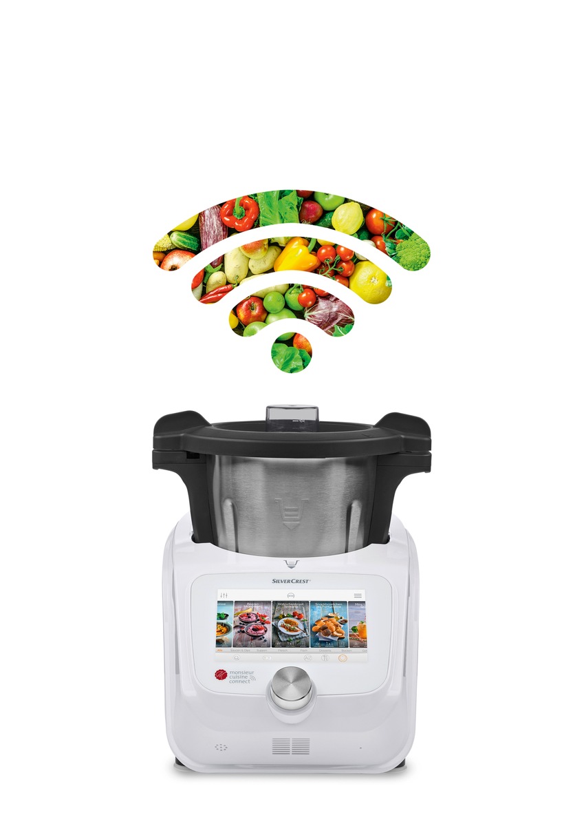 Smartes Multitalent für die Küche: Der &quot;Monsieur Cuisine connect&quot; ist da! / Leistungsstarke Küchenmaschine mit WLAN-Schnittstelle ab dem 7. Mai in vielen Lidl-Filialen und im Onlineshop erhältlich (FOTO)