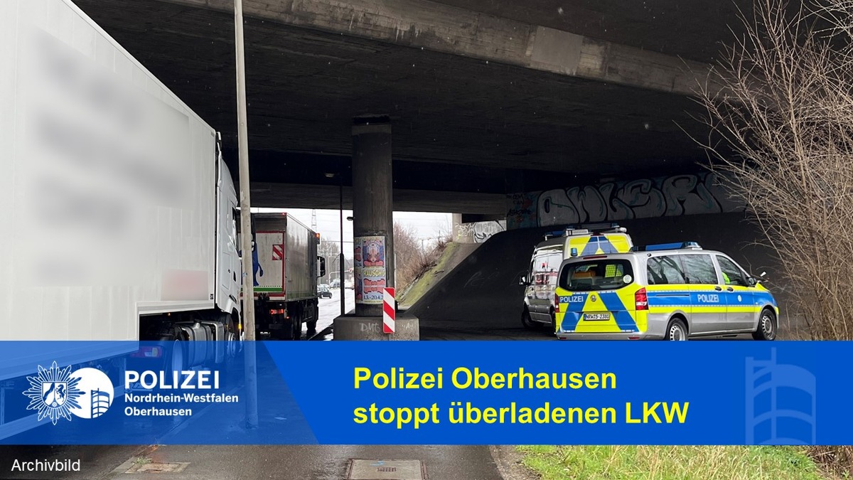 POL-OB: Polizei Oberhausen stoppt überladenen LKW