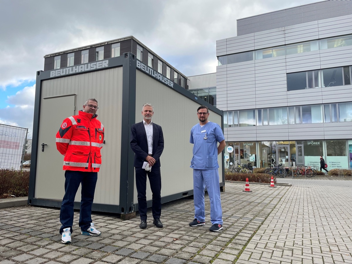 Neues Schnelltest-Zentrum vor dem Klinikum öffnet am Freitag