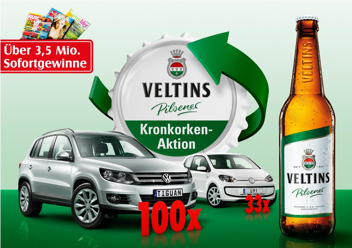 VELTINS Kronkorken-Aktion 2012 - das Original startet in die dritte Runde (mit Bild)