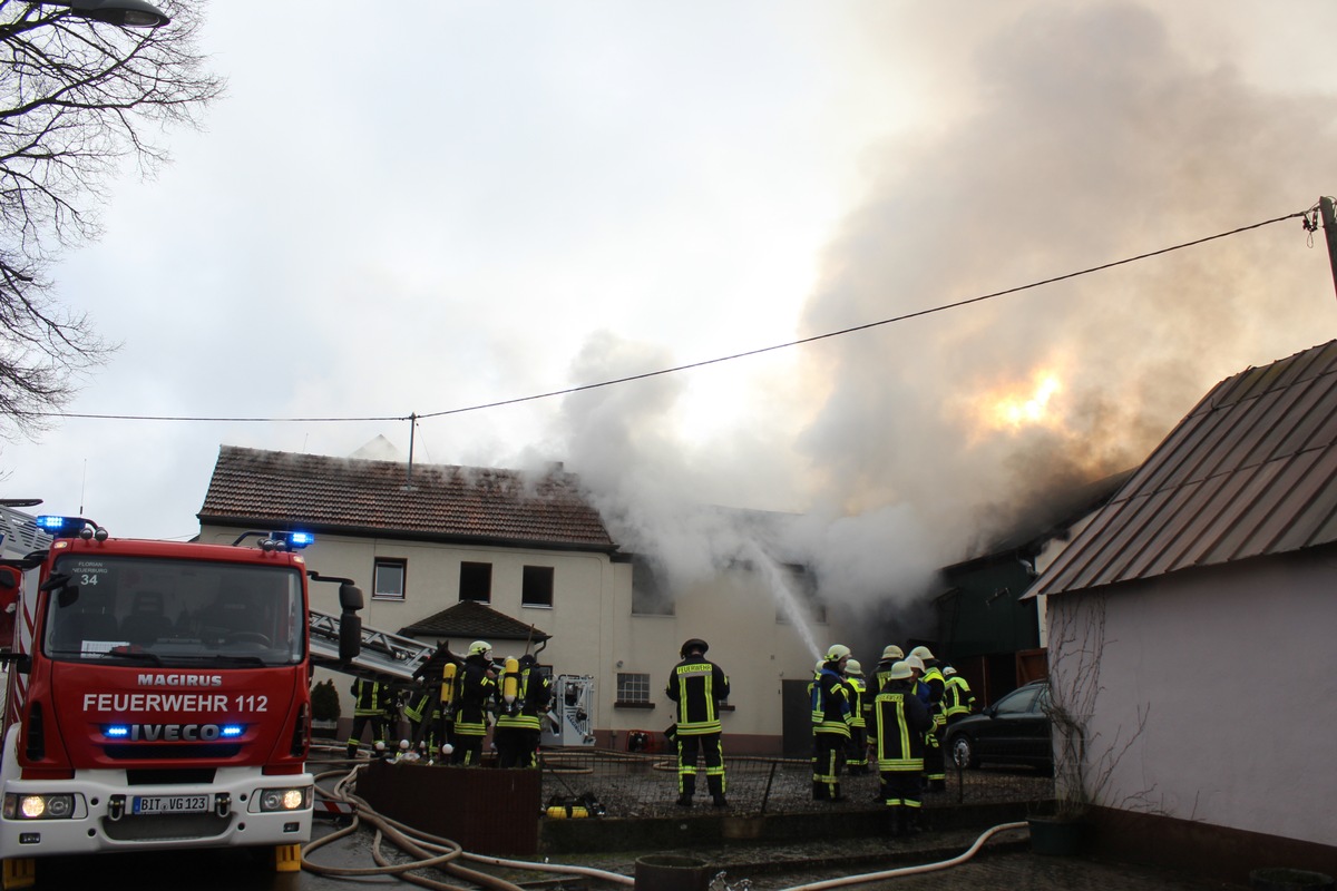 POL-PPTR: Brand eines Einfamilienhauses