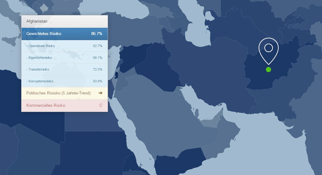 Funk bietet interaktive Weltkarte der politischen Risiken