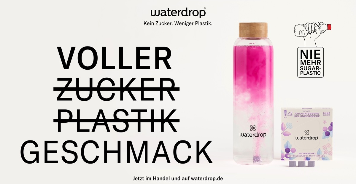 waterdrop® launcht globale Kampagne: „No More Sugarplastic”