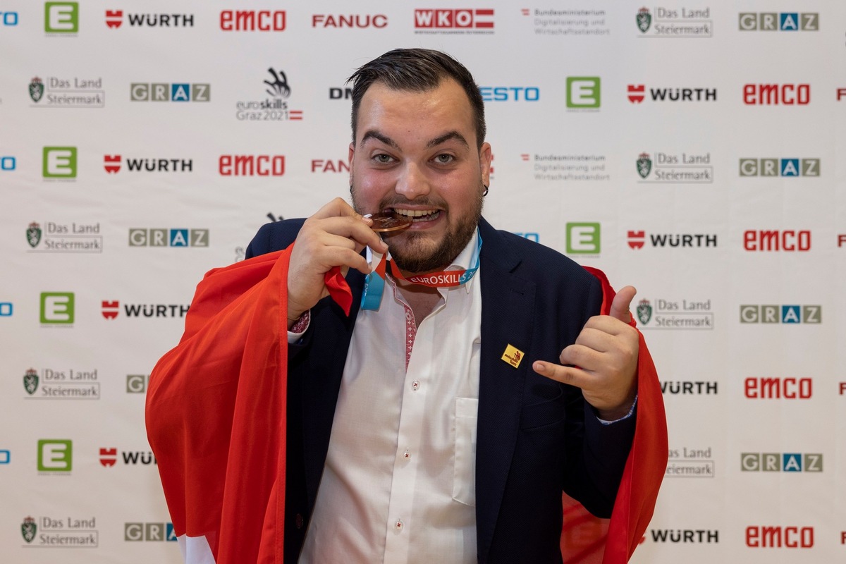 Luca Roma vince la medaglia di bronzo agli EuroSkills a Graz