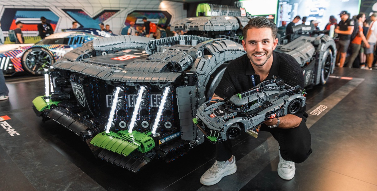 Live in Le Mans sind LEGO und PEUGEOT Sieger im Rennen bei der 24-Stunden Hypercar Bau-Challenge