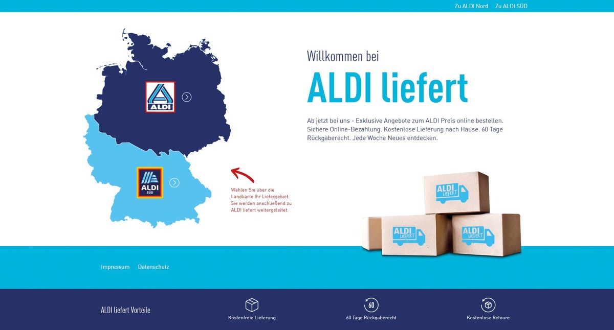 &quot;ALDI liefert&quot;: Ausgewählte Aktionsartikel bei ALDI online bestellen