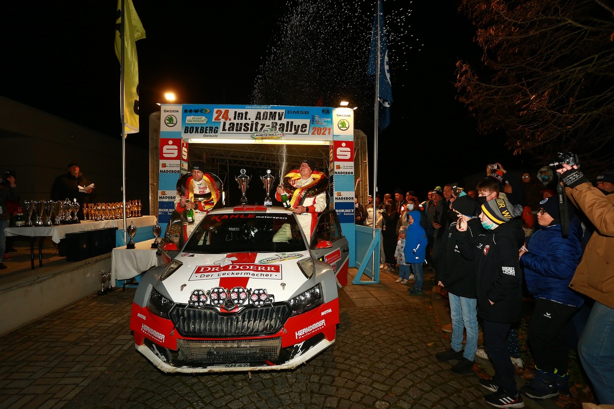 Sechster Sieg für SKODA FABIA-Pilot Matthias Kahle bei der Lausitz-Rallye