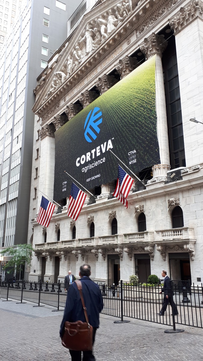 Corteva Agriscience startet als unabhängiges Agrarunternehmen an der New Yorker Börse