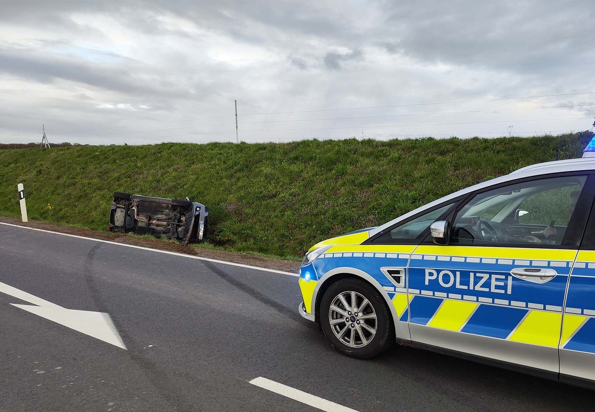 POL-REK: 230413-4: Autofahrerin nach Alleinunfall schwerverletzt - Krankenhaus