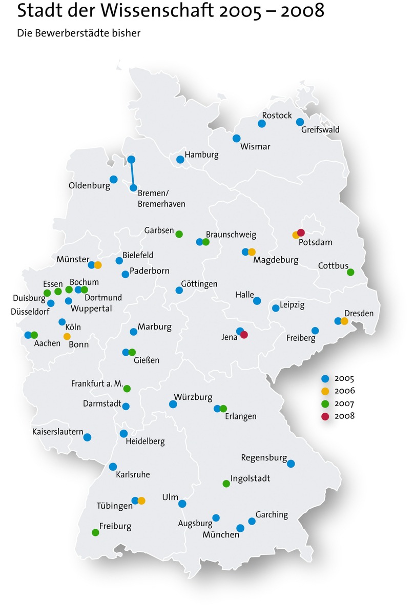 Stifterverband sucht die &quot;Stadt der Wissenschaft 2009&quot;