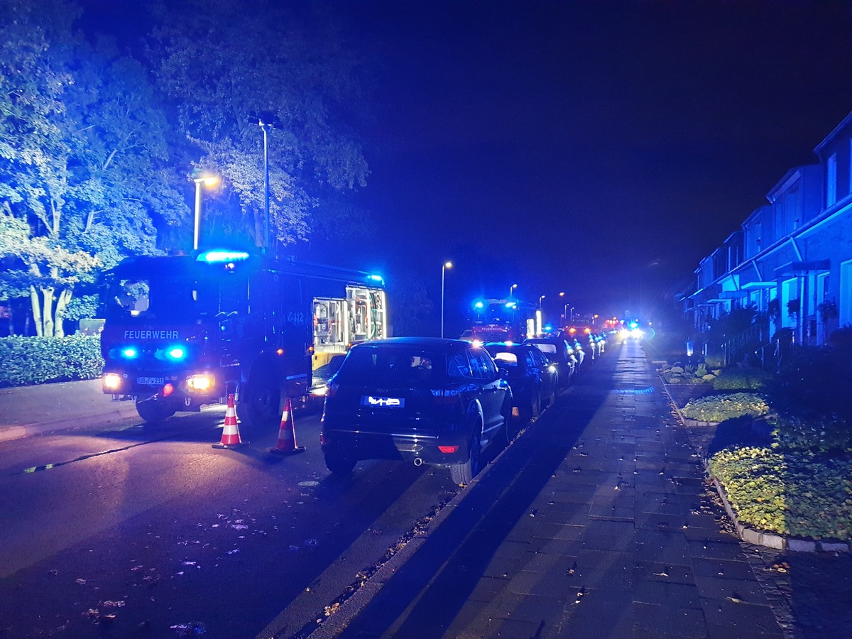 FW-OB: Rauch aus Küchenfenster im 2. Obergeschoss