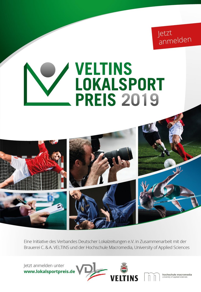 Bewerbungsphase für den Veltins-Lokalsportpreis läuft