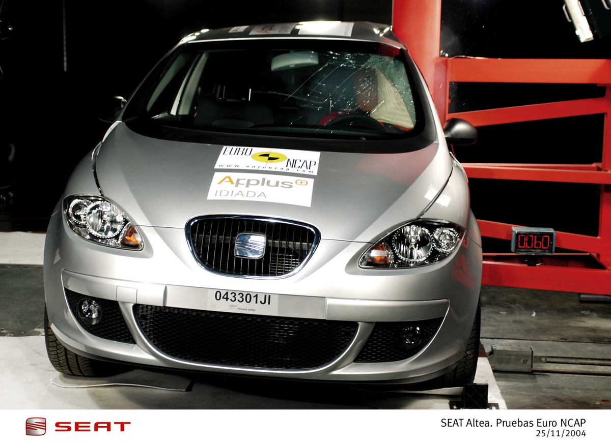 Sicherheit gross geschrieben: SEAT Altea: Klassenprimus beim EuroNCAP Crashtest