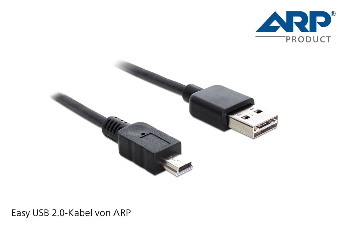 Neu im ARP Kabelsortiment: USB-Kabel mit doppelseitig verwendbaren Steckern (Bild)