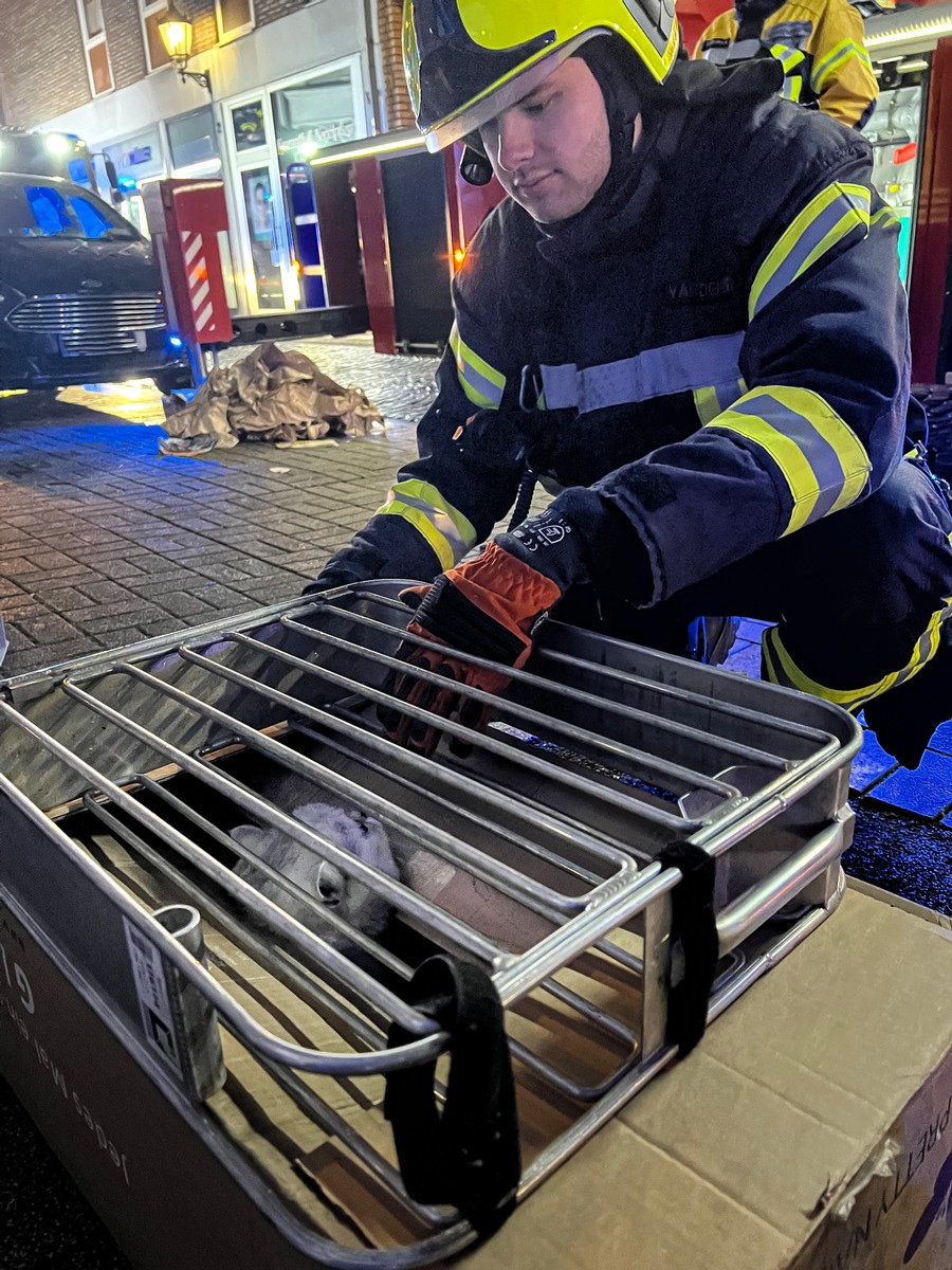 FW-NE: Wohnung im 3. OG in Vollbrand | Zwei Personen &amp; zwei Katzen durch Feuerwehr gerettet