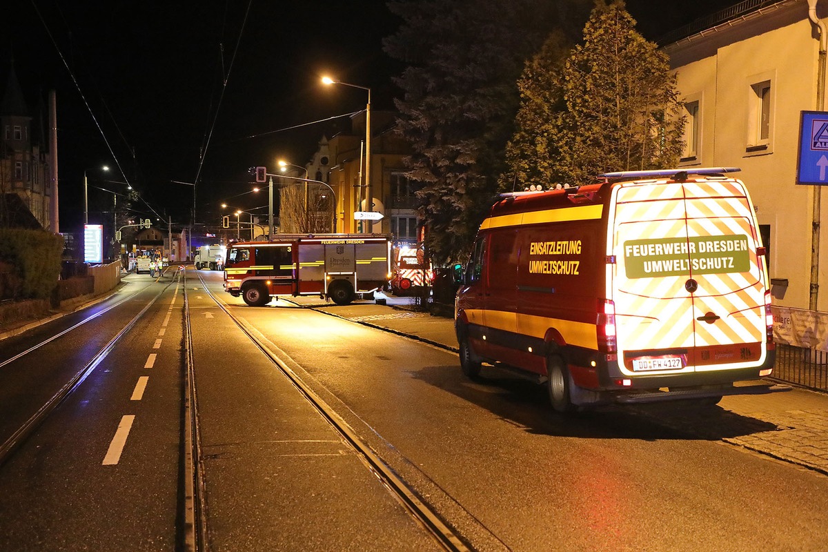 FW Dresden: Gasaustritt in Dresden-Bühlau gestoppt - Bewohner kehren zurück