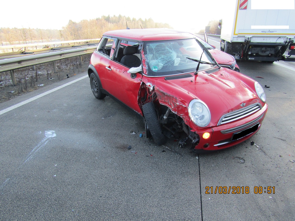 POL-PDKL: A6/Ramstein-Miesenbach, Auffahrunfall im Berufsverkehr