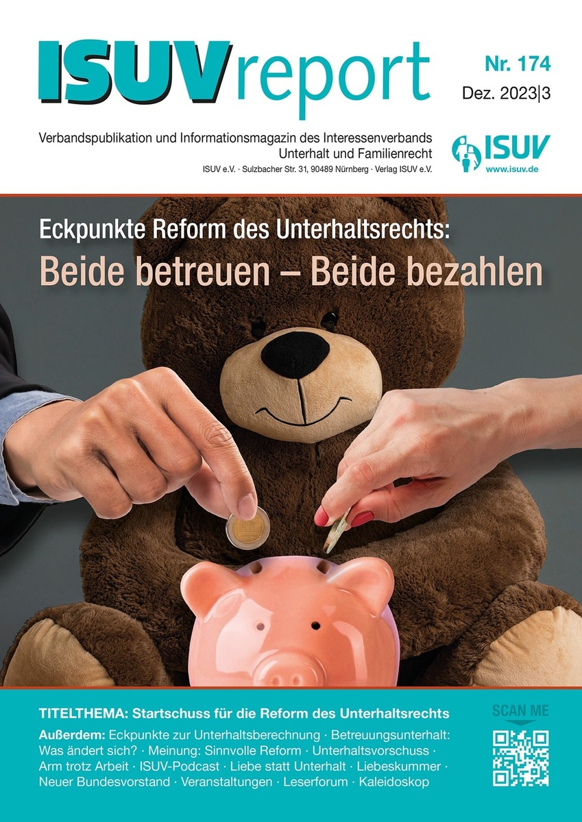 ISUV-Report 174: Startschuss für Reform des Unterhaltsrechts – Vamos a ver?