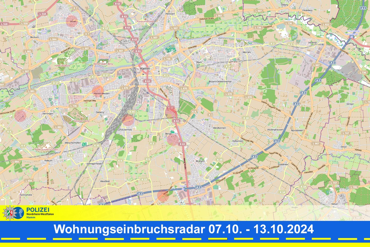 POL-HAM: Wohnungseinbruchsradar Hamm für die Woche vom 7. Oktober bis 13. Oktober