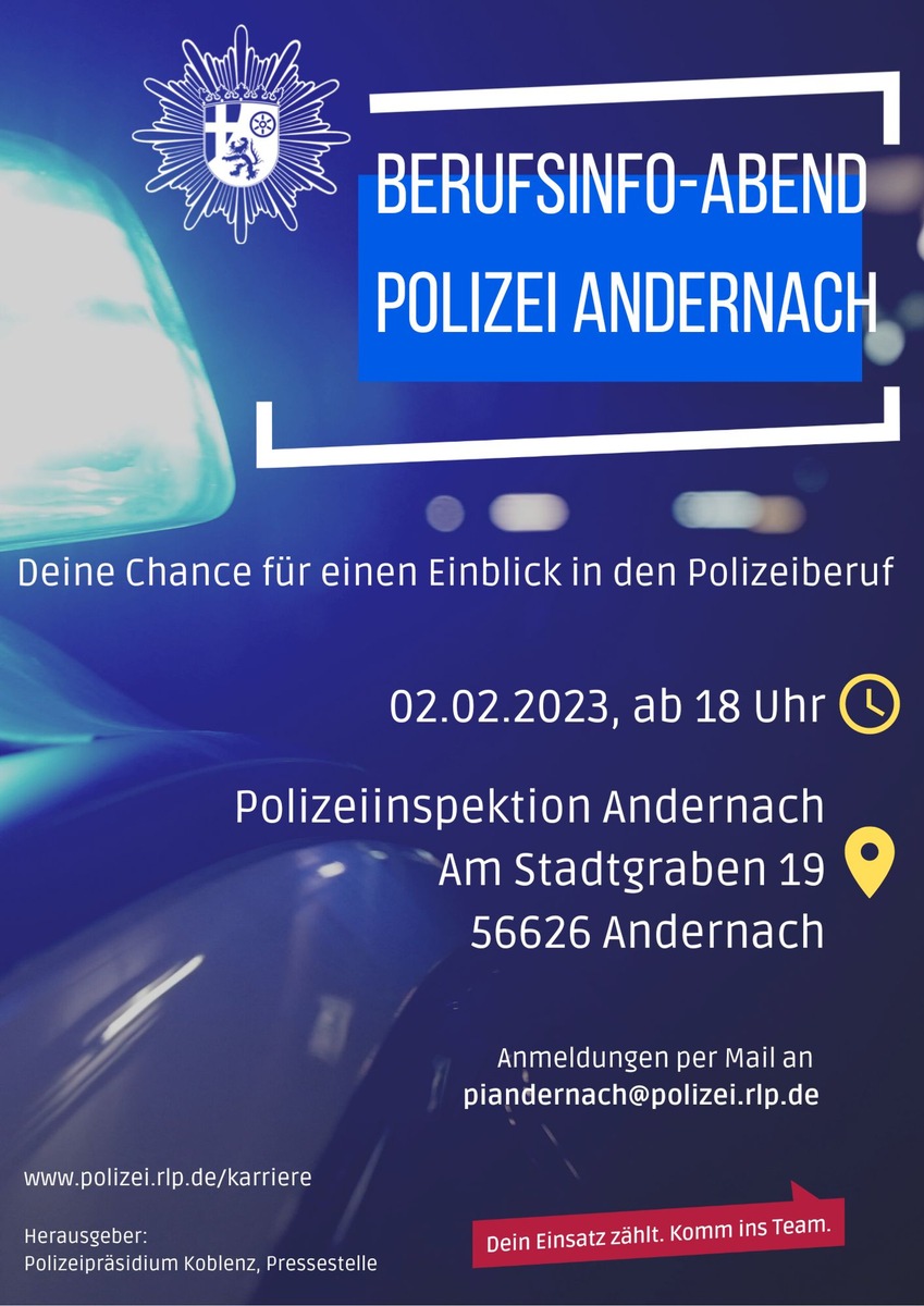 POL-PPKO: Polizei Andernach bietet Einblicke in ihren Beruf