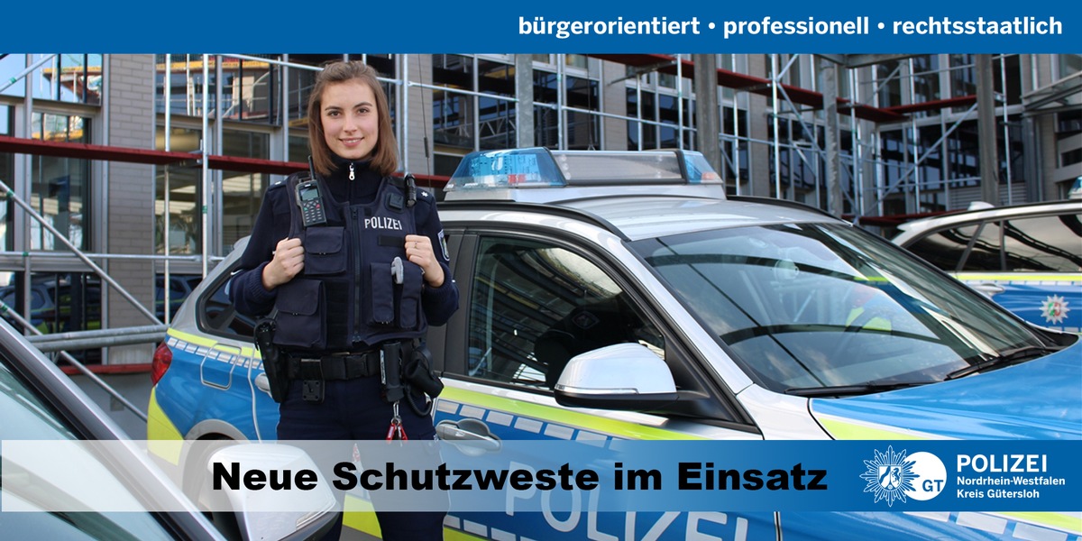 POL-GT: Polizistinnen und Polizisten der Kreispolizeibehörde Gütersloh tragen neue funktionale Westen