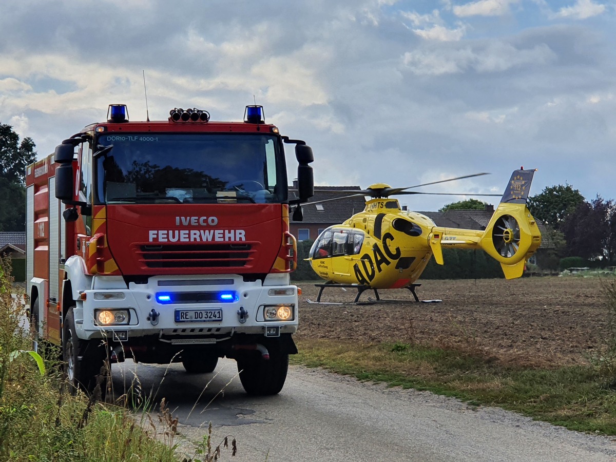 FW-Dorsten: +++ schwerer Verkehrsunfall am gestrigen Nachmittag +++