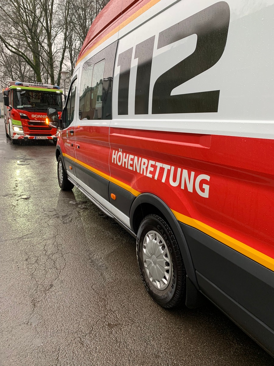 FW-GLA: Höhenrettereinsatz in Gladbeck